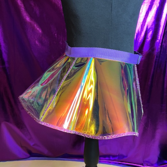 New Clear Iridescent RAVE SKIRT by Crafts by Sandy - Picture 7 of 11